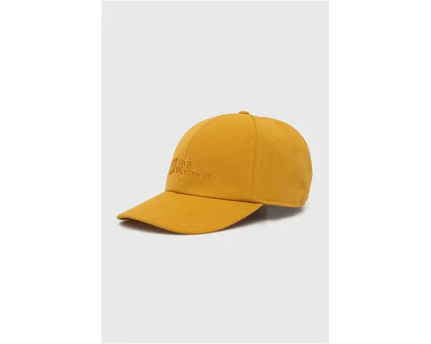 Jack Wolfskin sapca culoarea galben, cu imprimeu