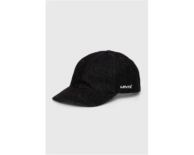 Levi's sapca de baseball din bumbac culoarea negru, neted