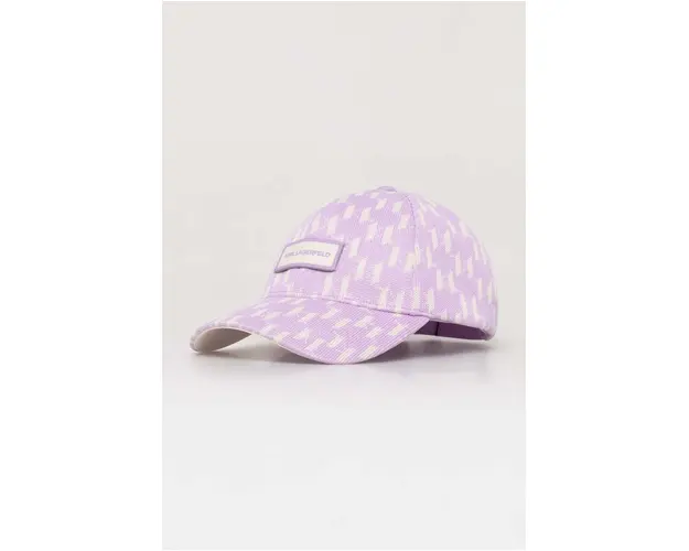 Karl Lagerfeld sapca culoarea violet, modelator