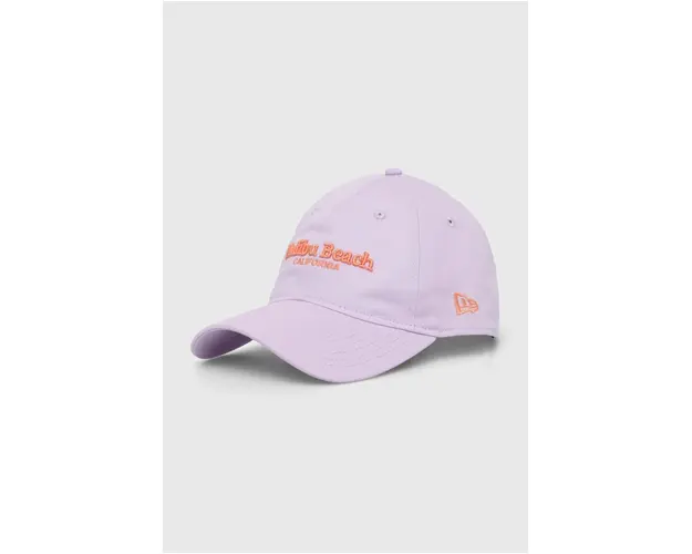 New Era sapca de baseball din bumbac culoarea violet, cu imprimeu