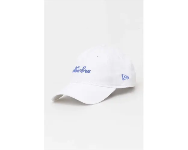 New Era sapca de baseball din bumbac culoarea alb, cu imprimeu