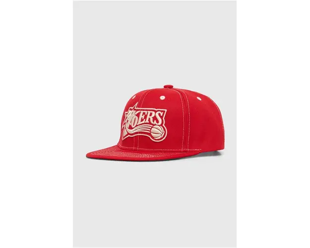 Mitchell&Ness sapca NBA PHILADELPHIA 76ERS culoarea rosu, cu imprimeu