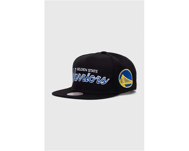 Mitchell&Ness sapca din amestec de lana NBA GOLDEN STATE WARRIORS culoarea negru, cu imprimeu