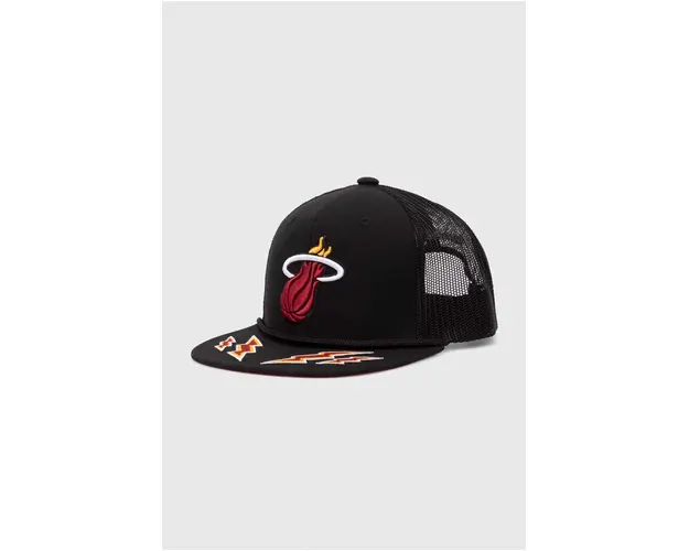 Mitchell&Ness sapca NBA MIAMI HEAT culoarea negru, cu imprimeu