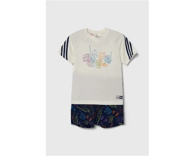 adidas set de bumbac pentru copii culoarea bej