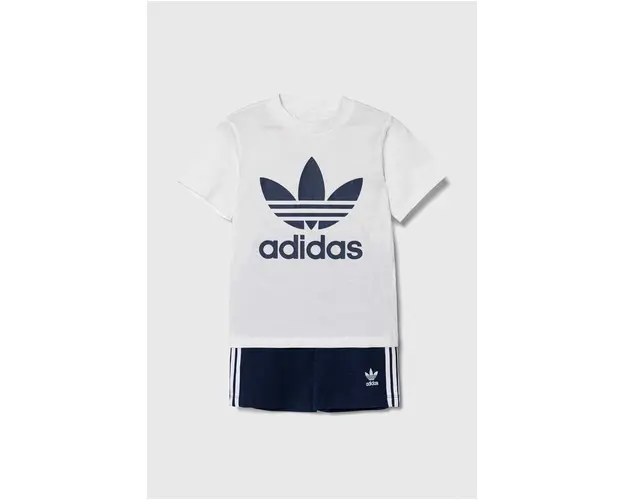 adidas Originals set de bumbac pentru bebelusi culoarea alb