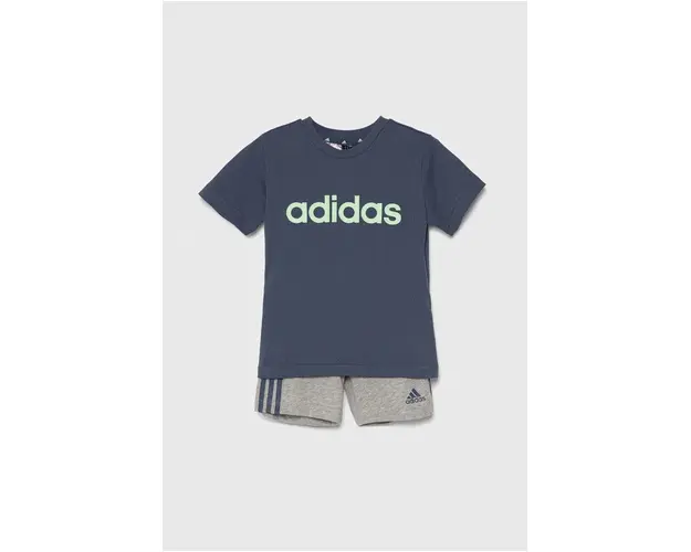 adidas set de bumbac pentru copii culoarea gri