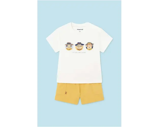 Mayoral set de bumbac pentru bebelusi culoarea galben