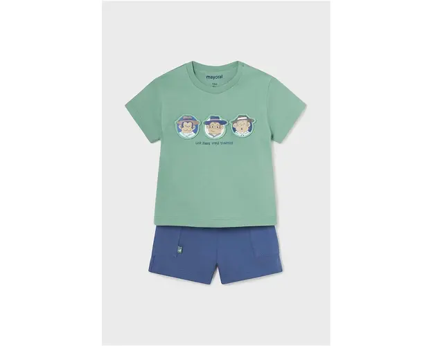 Mayoral set de bumbac pentru bebelusi culoarea verde