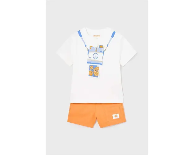 Mayoral set de bumbac pentru bebelusi culoarea portocaliu