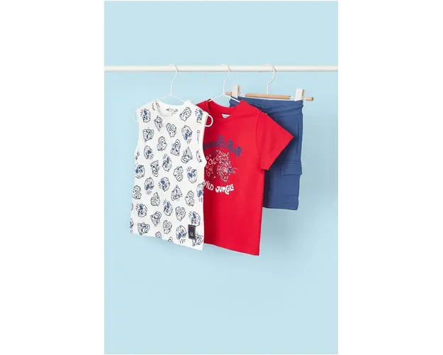 Mayoral set de bumbac pentru copii culoarea rosu