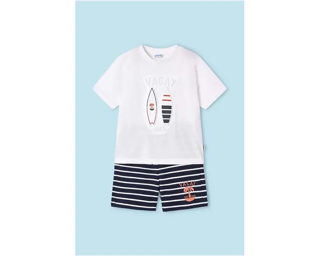 Mayoral set de bumbac pentru copii culoarea alb