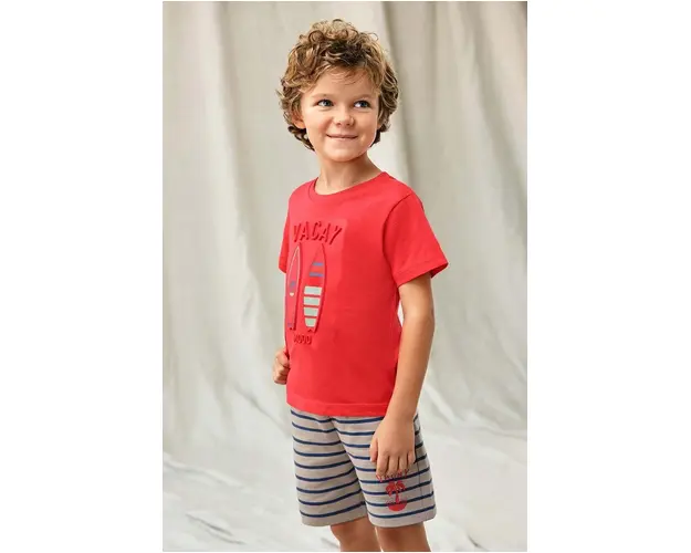 Mayoral set de bumbac pentru copii culoarea rosu