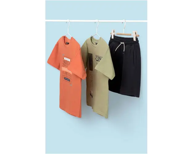 Mayoral set de bumbac pentru copii culoarea portocaliu