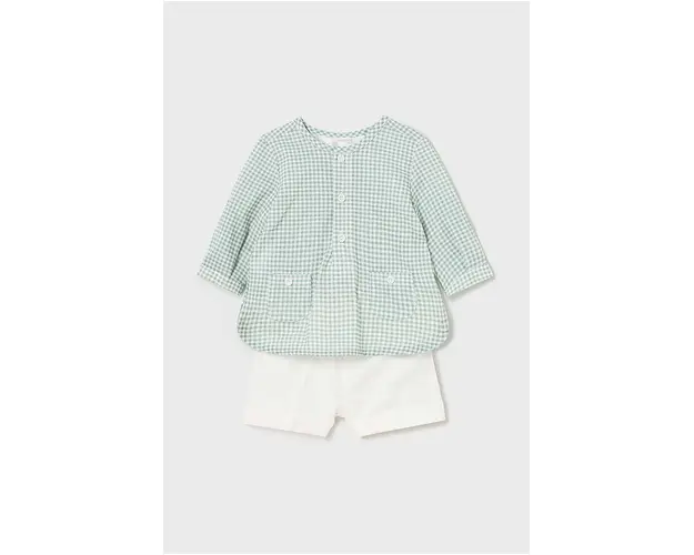 Mayoral Newborn set de bumbac pentru bebelusi culoarea turcoaz