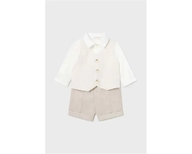 Mayoral Newborn set cu o nota de in pentru bebelusi culoarea bej