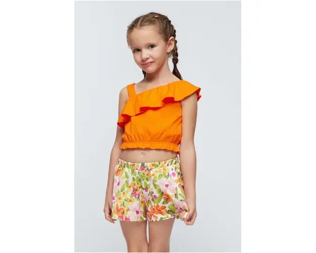 Mayoral set de bumbac pentru copii culoarea portocaliu