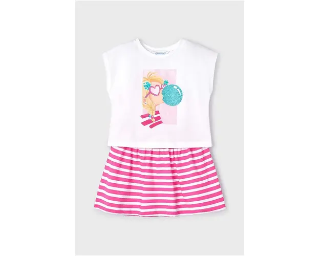 Mayoral set de bumbac pentru copii culoarea roz