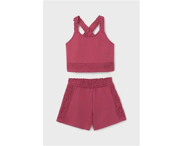 Mayoral set de bumbac pentru copii culoarea bordo