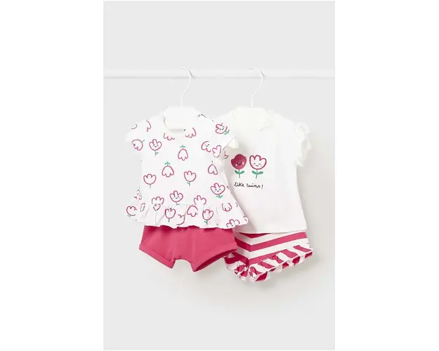 Mayoral Newborn compleu bebe 2-pack culoarea rosu