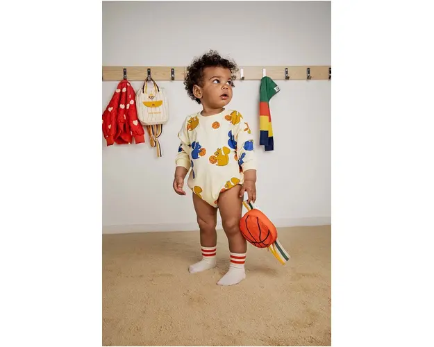 Mini Rodini compleu bebe Squirrels culoarea galben