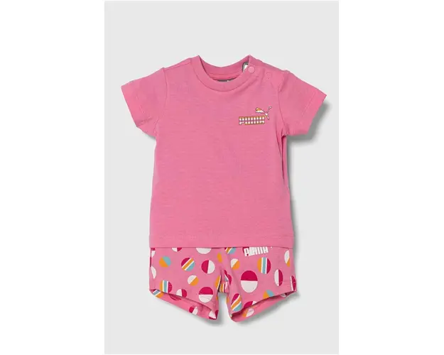 Puma compleu copii ESS+ SUMMER CAMP Infants Set JS culoarea roz