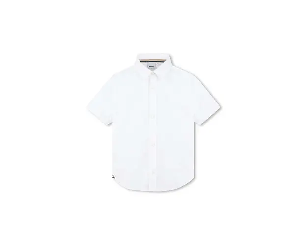 BOSS camasa de bumbac pentru copii culoarea alb