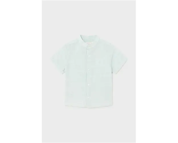 Mayoral camasa din amestec de in pentru bebelusi culoarea verde