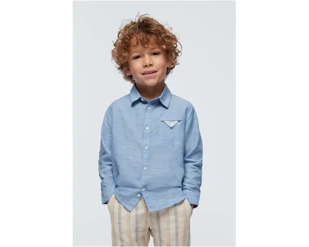 Mayoral camasa din amestec de in pentru copii
