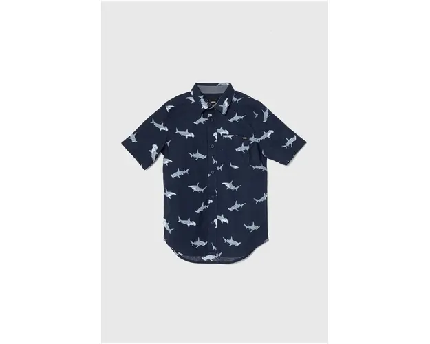 Vans camasa de bumbac pentru copii SHARK SS culoarea verde