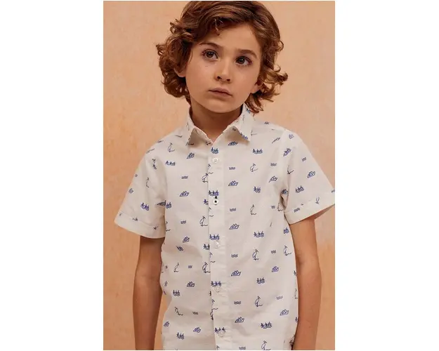 zippy camasa de bumbac pentru copii culoarea alb