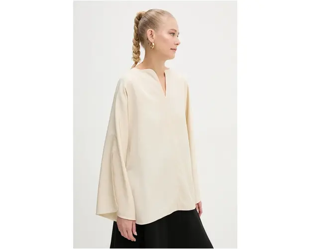 By Malene Birger bluza femei, culoarea bej, neted