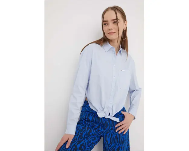 Tommy Jeans camasa femei, cu guler clasic, regular, DW0DW17520