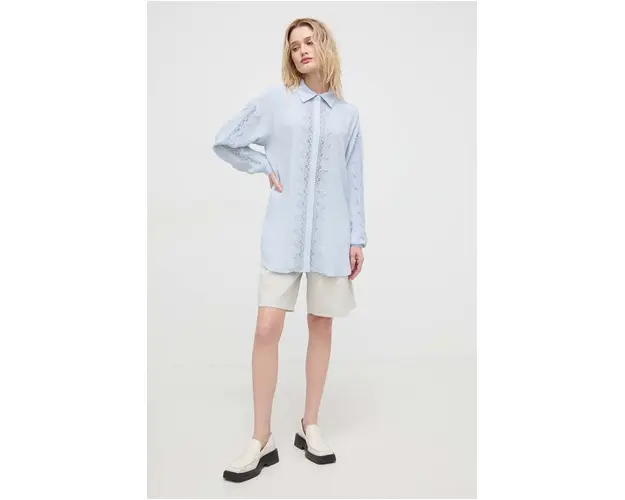 Bruuns Bazaar camasa femei, cu guler clasic, relaxed