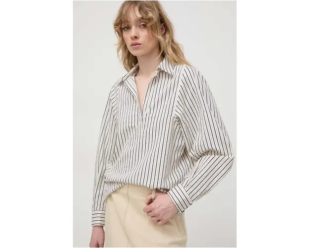 BA&SH bluza femei, culoarea bej, modelator