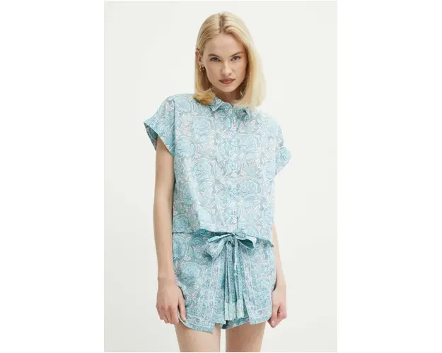 Pepe Jeans camasa din bumbac MER femei, cu guler clasic, relaxed, PL304812