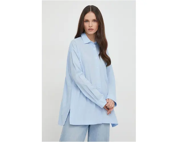 United Colors of Benetton camasa din bumbac femei, cu guler clasic, relaxed