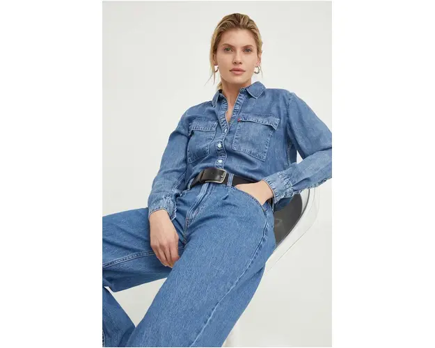 Levi's camasa femei, cu guler clasic, relaxed