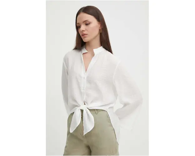 Sisley camasa femei, culoarea bej, relaxed