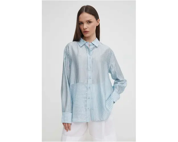 Sisley camasa femei, cu guler clasic, relaxed