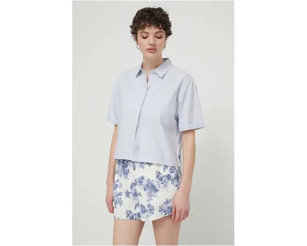 Vans camasa din bumbac femei, cu guler clasic, relaxed