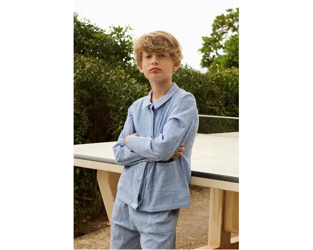 Liewood camasa de bumbac pentru copii Kory Seersucker Check Shirt