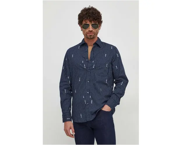 BOSS Orange camasa din bumbac barbati, cu guler clasic, regular 50505523