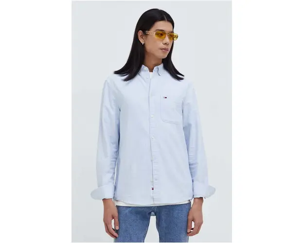 Tommy Jeans camasa din bumbac barbati, cu guler button-down, regular DM0DM18335