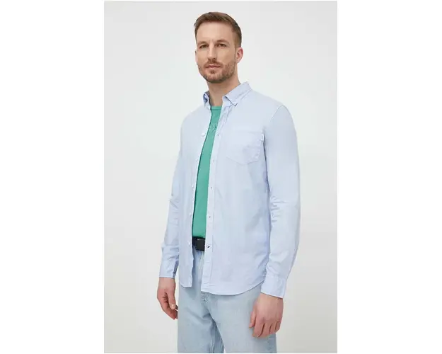 Pepe Jeans camasa din bumbac Prince barbati, cu guler button-down, regular
