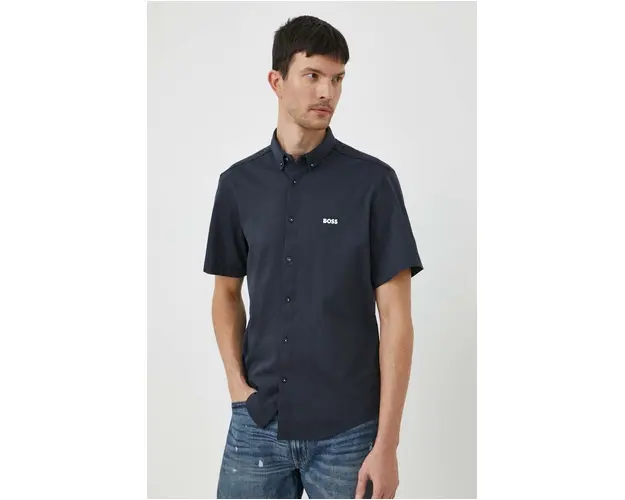 BOSS Green camasa din bumbac barbati, cu guler button-down, regular 50512005