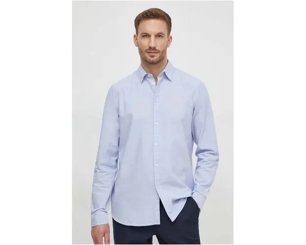 Sisley camasa din bumbac barbati, cu guler clasic, slim