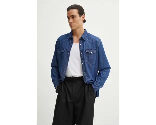 Levi's camasa din bumbac barbati, cu guler clasic, regular