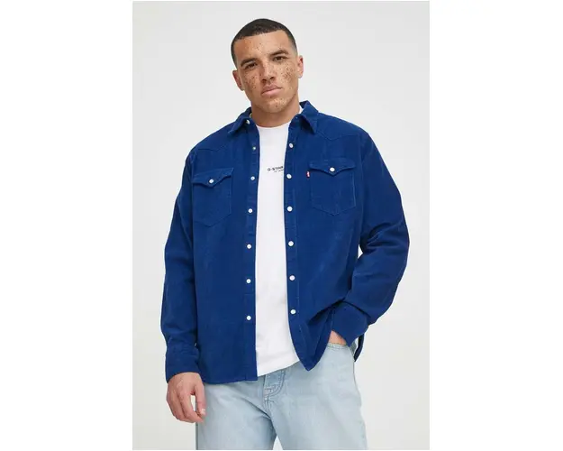 Levi's camasa din bumbac barbati, cu guler clasic, regular