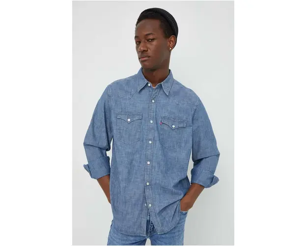 Levi's camasa din bumbac barbati, cu guler clasic, regular